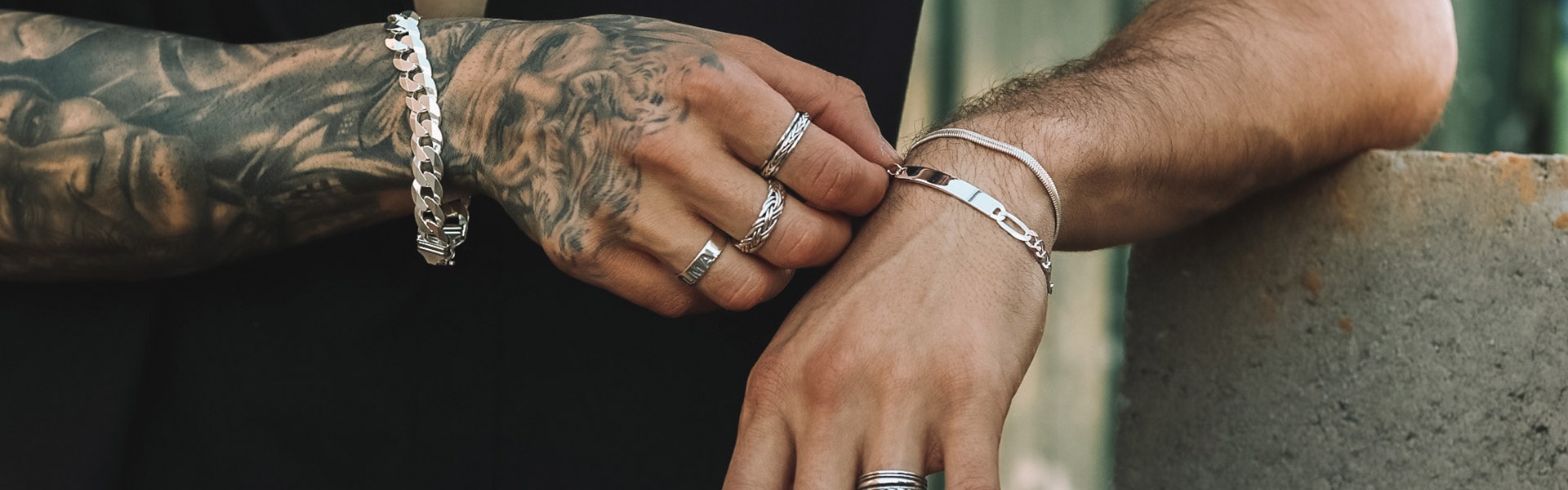 Pulseiras Masculinas de Prata