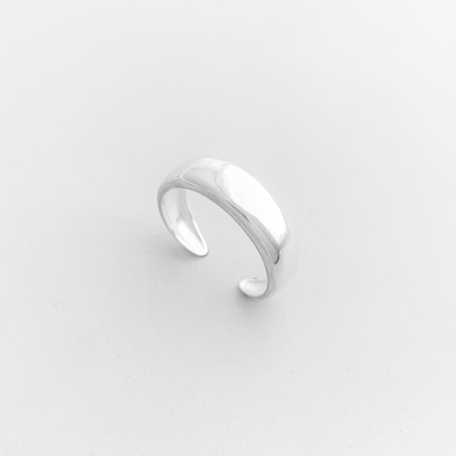 Anel Ajustável Aro Abaulado e Liso
