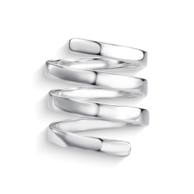 Anel Ajustável com Quatro Aros em Espiral