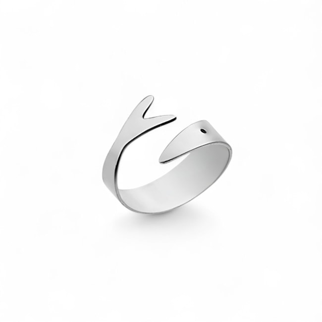 Anel Ajustável de Peixe Liso 