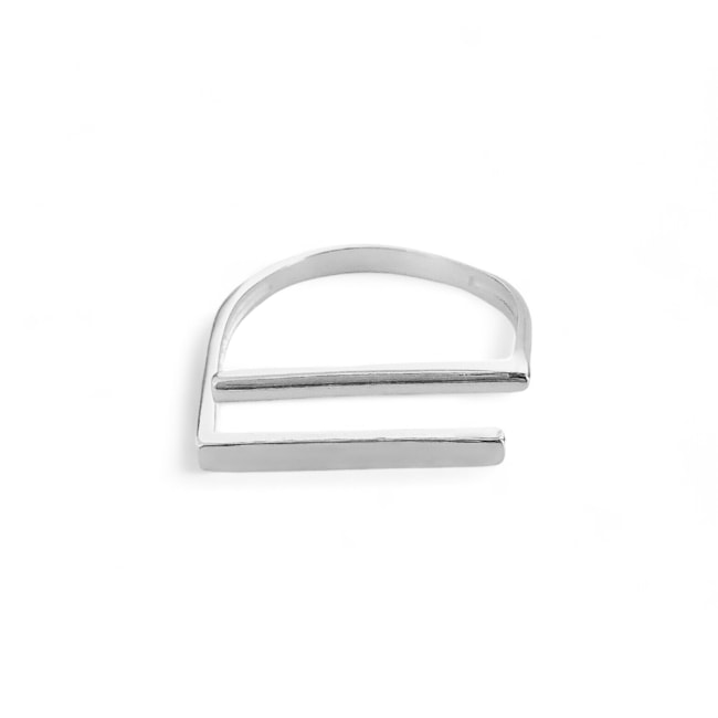Anel Ajustável Liso com Dois Aros