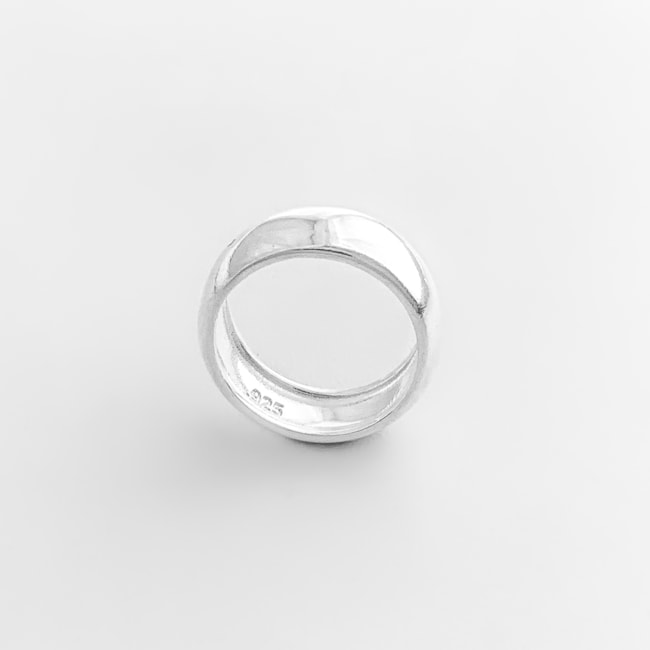 Anel Aliança Lisa Abaulada