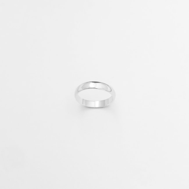 Anel Aliança Lisa Abaulada