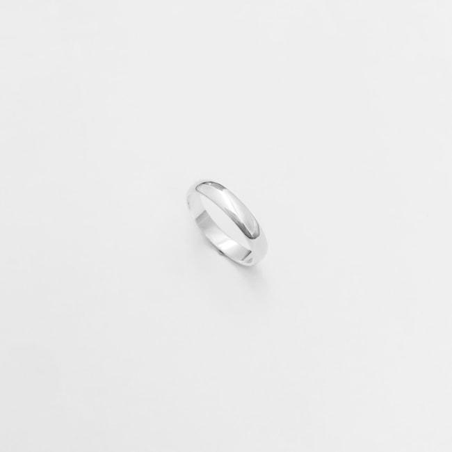 Anel Aliança Lisa Abaulada