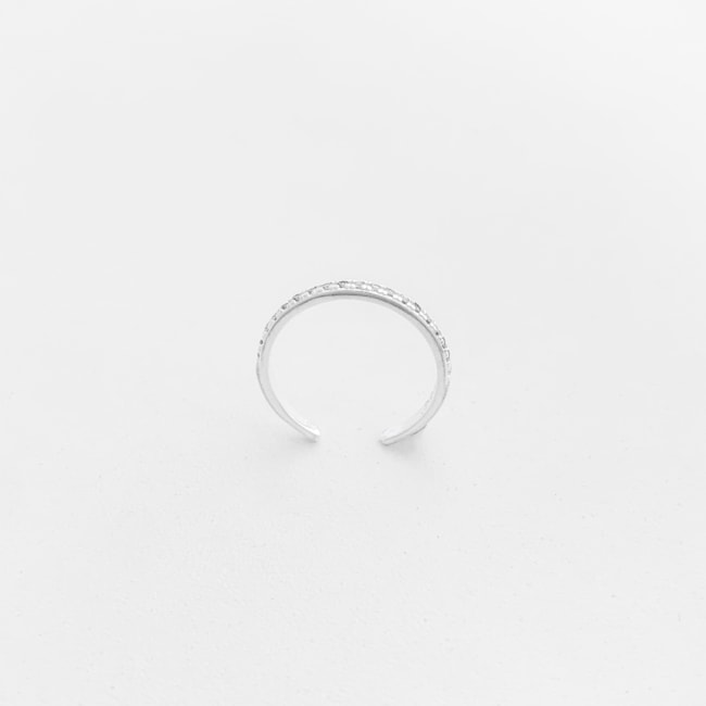 Anel Aparador Ajustável Cravejado de Zircônias