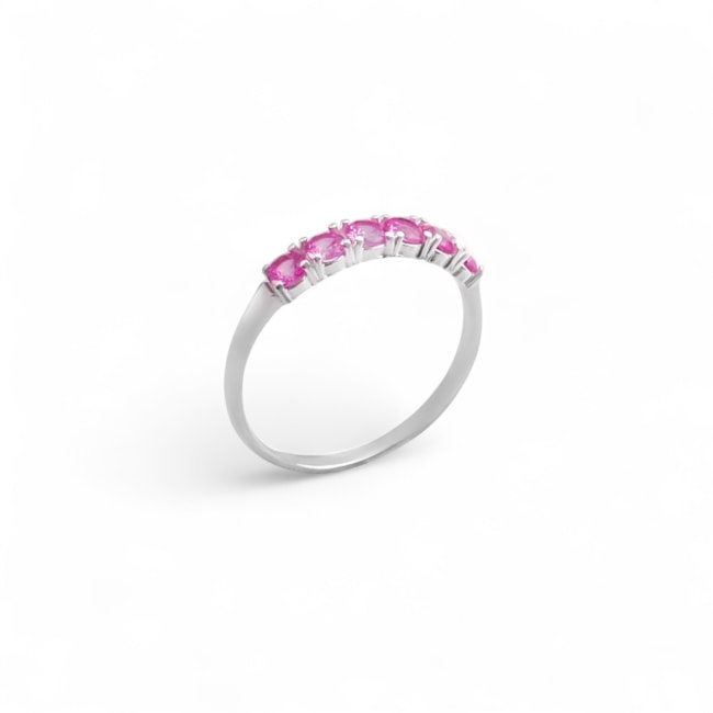 Anel Aparador com Zircônia Rubi Rose