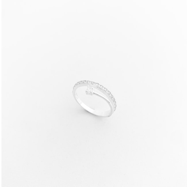 Anel Aparador de Aro Duplo Cravejado