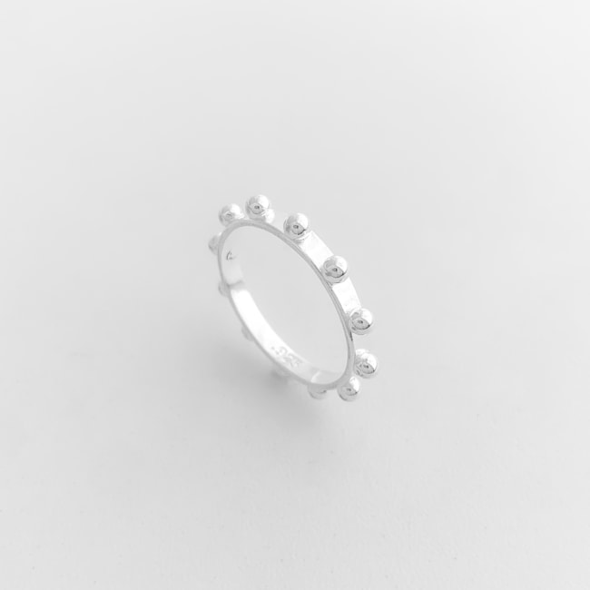 Anel Aro com Bolinhas em Revelo 