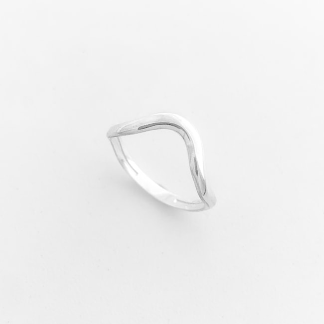 Anel Aro Curvado Liso