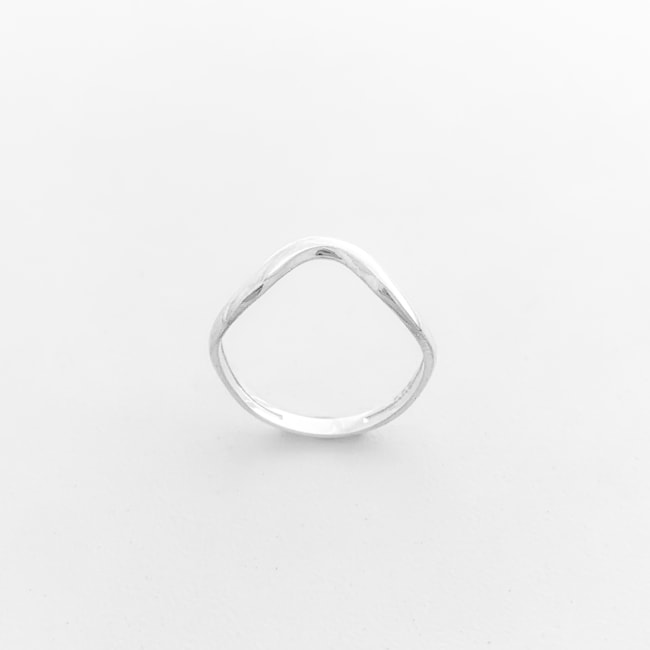 Anel Aro Curvado Liso