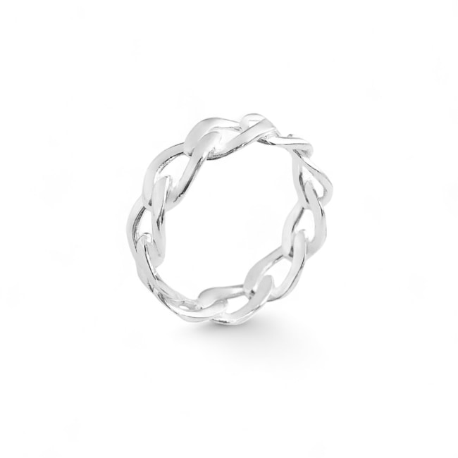 Anel Aro de Elos Entrelaçados Vazado 