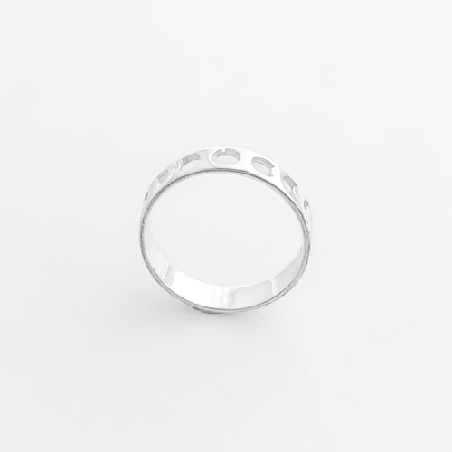 Produto Anel Aro Liso com Fases da Lua Vazada