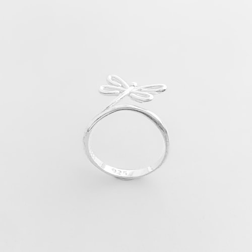 Produto Anel Aro Liso com Libélula Vazada