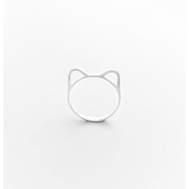 Anel Aro Liso com Orelha de Gato