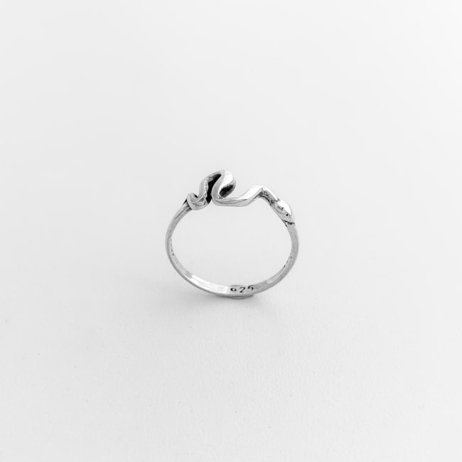 Anel Aro Liso de Serpente 