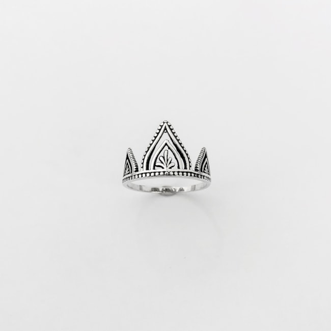 Anel Boho Envelhecido com Arabescos 