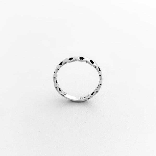 Anel com aro de Estrelas Lisas 