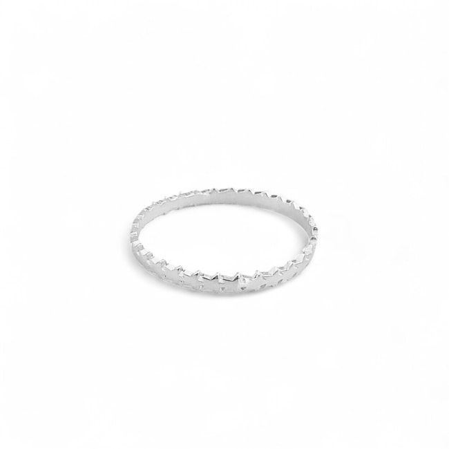 Anel com Aro de Estrelinhas Lisas