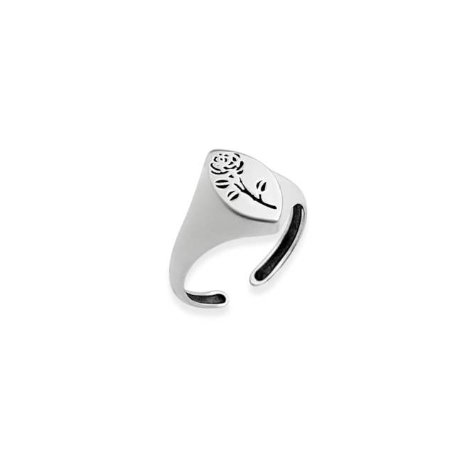 Anel com Rosa Envelhecido Ajustável