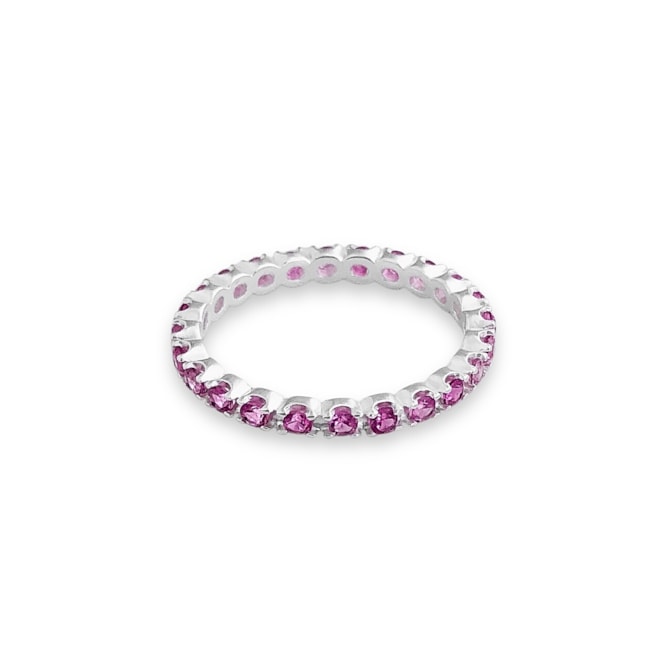 Anel Cravejado de Rubi Rose