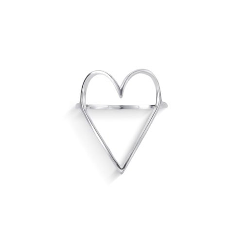 Produto Anel de Coração Grande Vazado