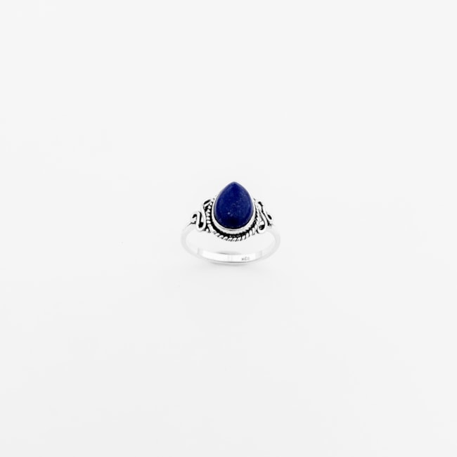 Anel de Lápis Lazuli em Gota