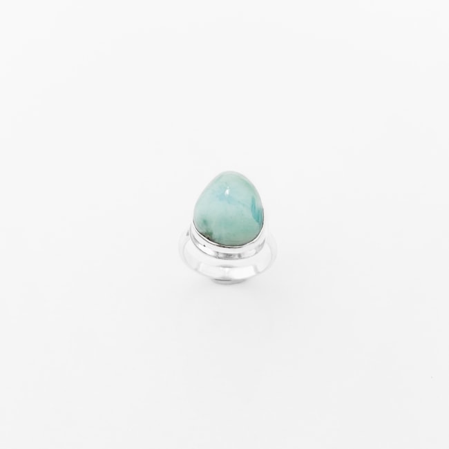 Anel de Larimar em Gota