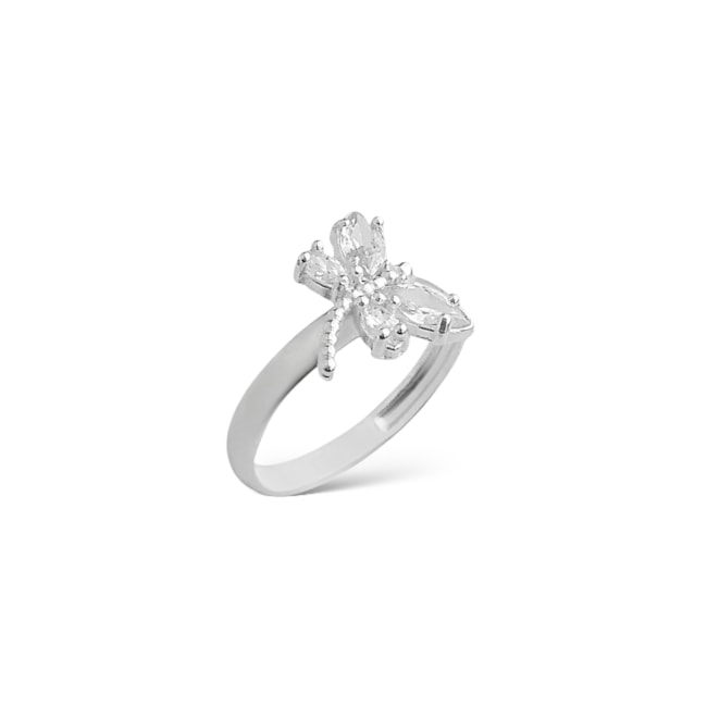 Anel de Libélula com Zircônia Cristal