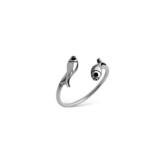 Anel de Peixes Ajustável Envelhecido