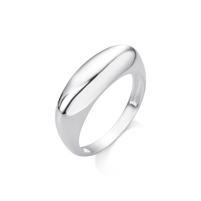 Anel de Sinete Arredondado Liso