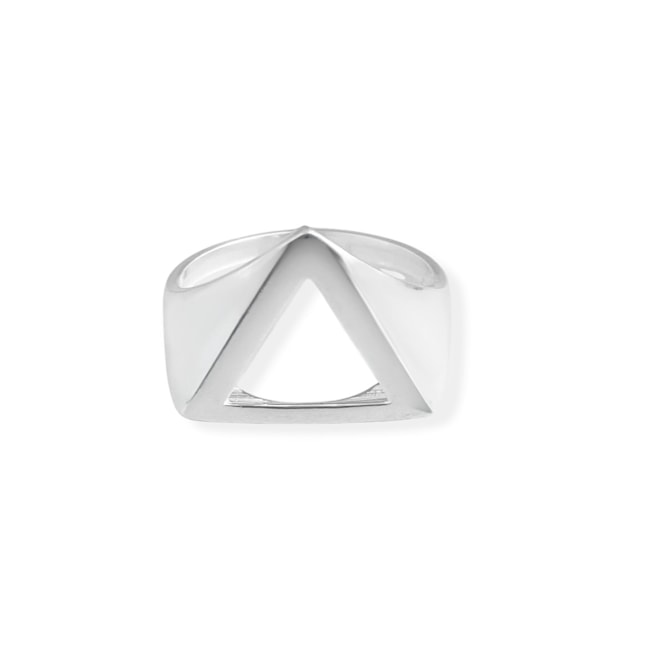 Anel de Triângulo Liso Vazado