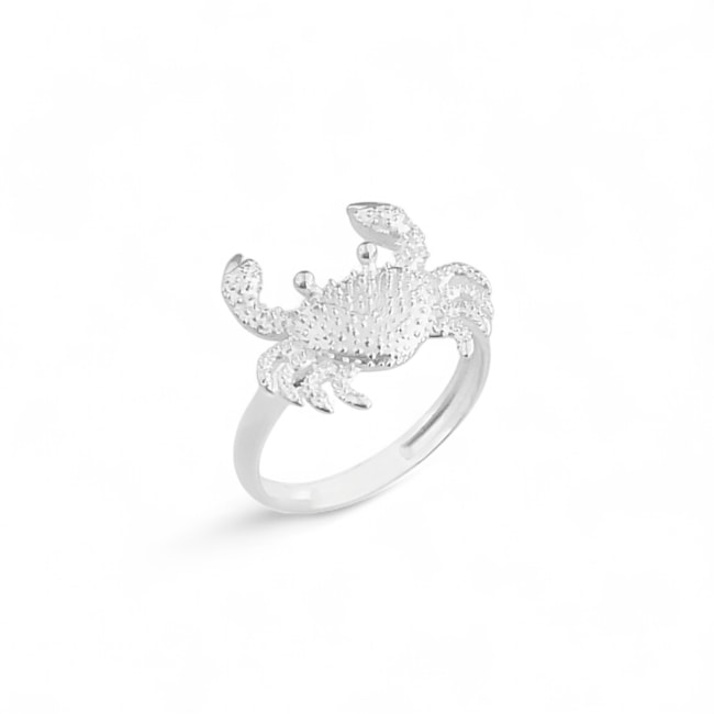 Anel em Formato de Carangueijo Texturizado 