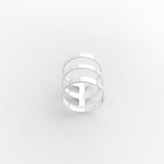 Anel Laser com 3 Aros Lisos