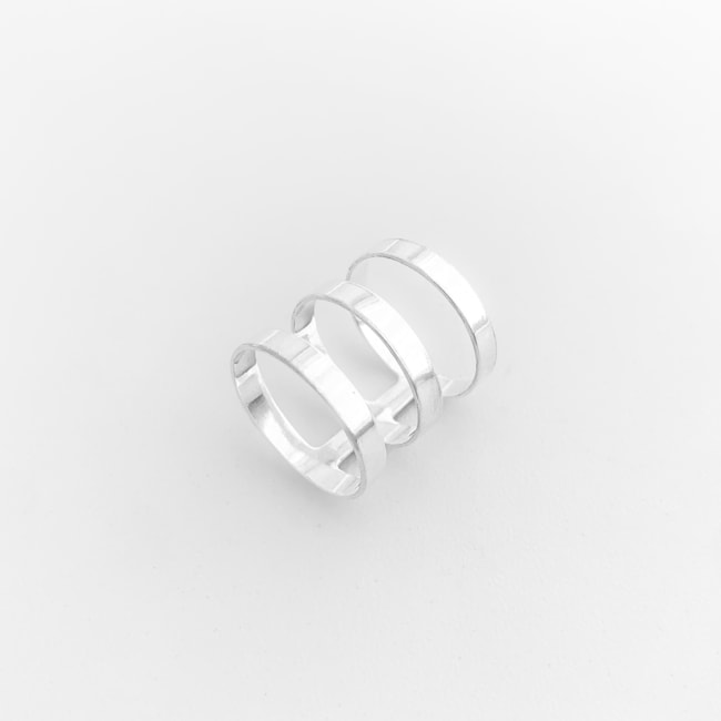 Anel Laser com 3 Aros Lisos