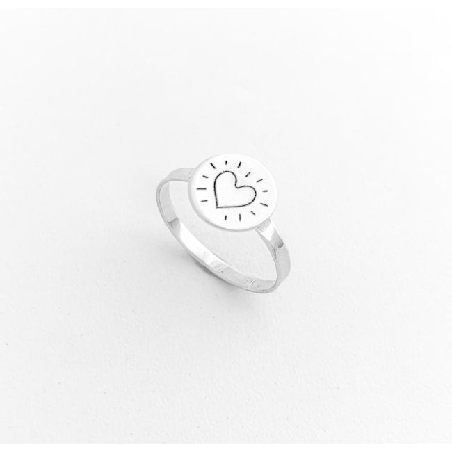 Anel Laser Coração 