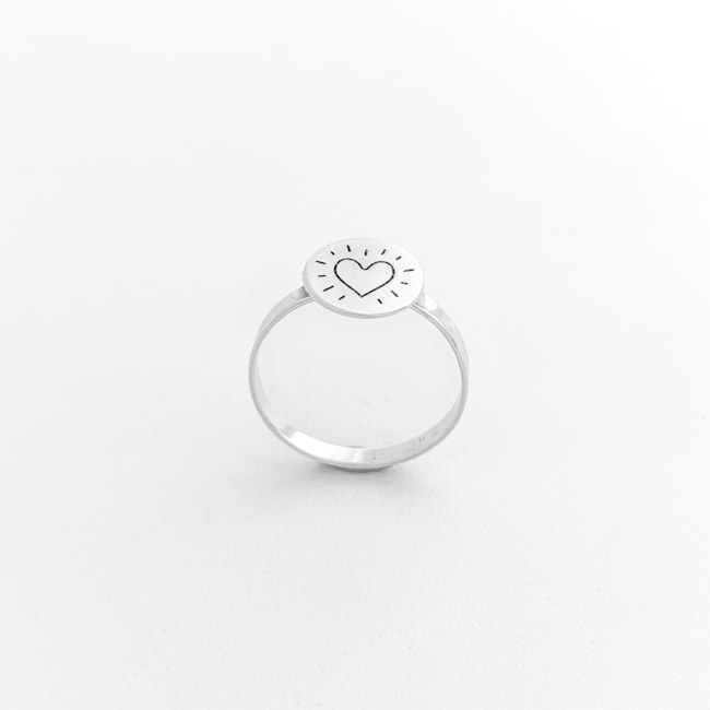 Anel Laser Coração 