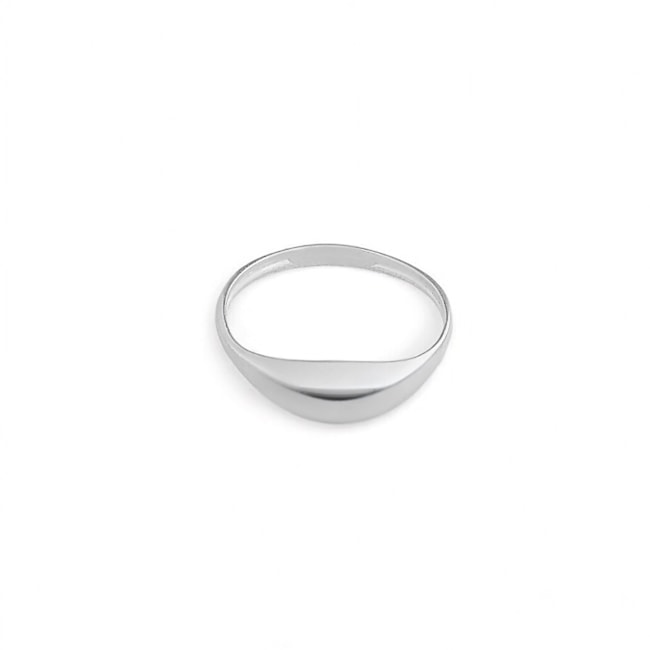 Anel Liso com Topo Abaulado
