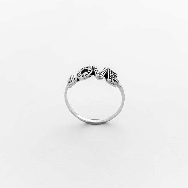 Anel Love Falso Cravejado 