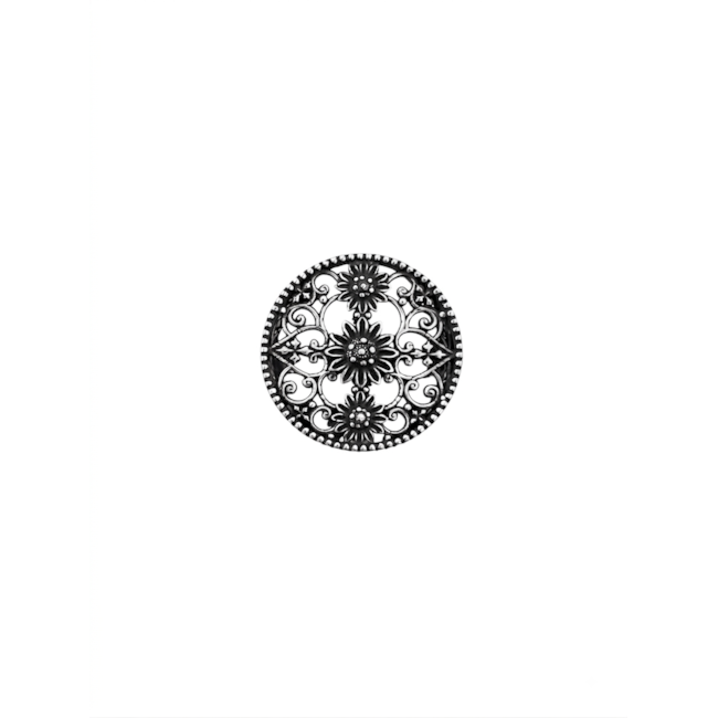 ANEL MANDALA COM GIRASSOIS NO CENTRO E ARABESCOS 