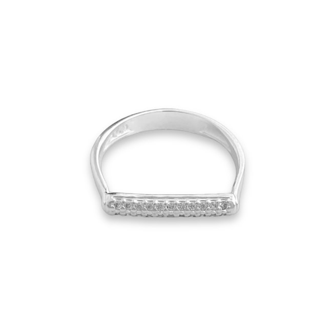 Anel Sinete Cravejado de Zircônias