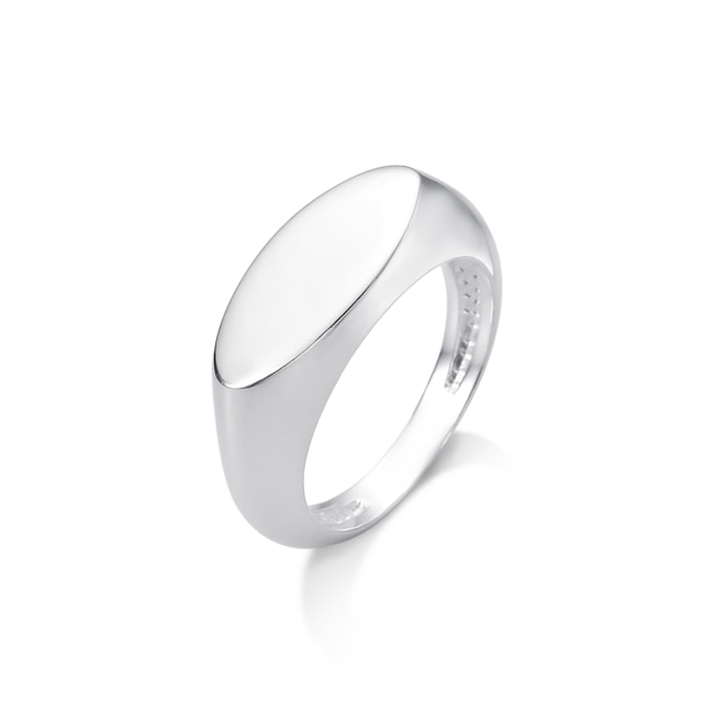 Anel Sinete Oval Liso