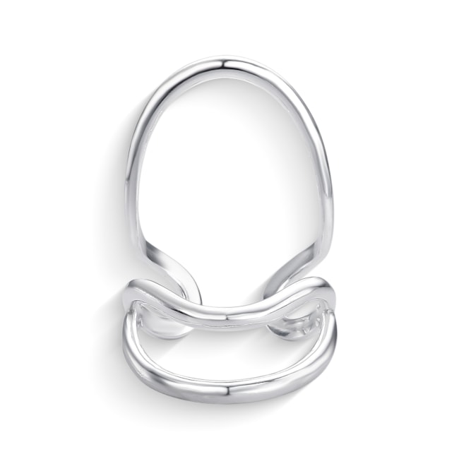 Anel Vazado Liso com Aros Arredondados