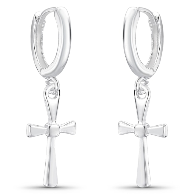 Argola com Pingente de Cruz
