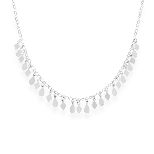 Belly Chain com Pingentes de Losangos e Oval 