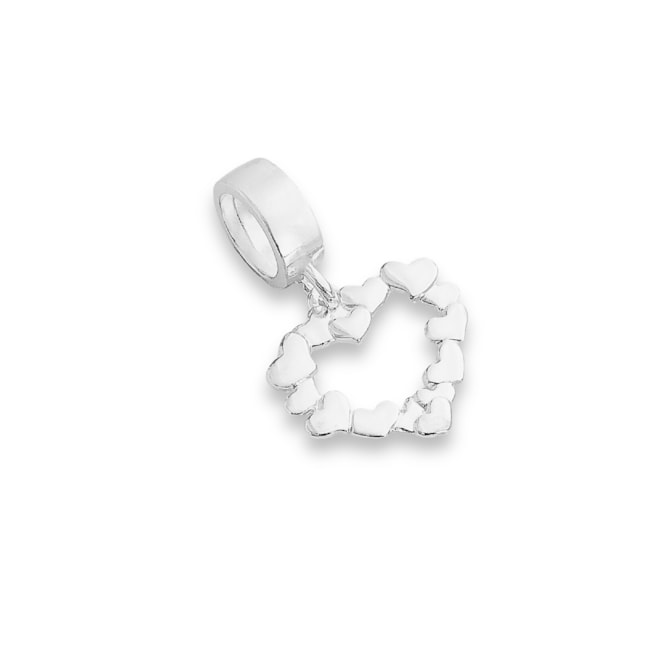 Berloque com Formato de Coração Vazado 