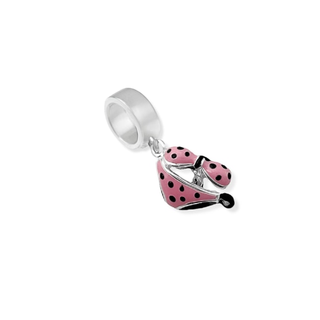Berloque Conjunto de Biquini Rosa Resinado 
