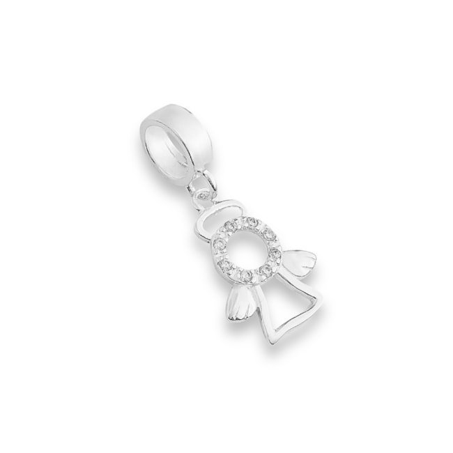 Berloque de Anjo com Zircônias Cravejadas