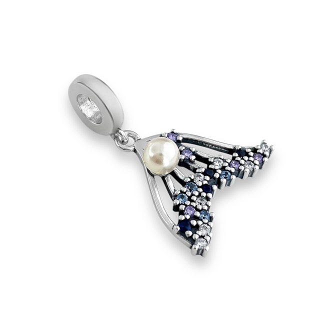 Berloque de Cauda de Sereia Cravejada com Zircônias