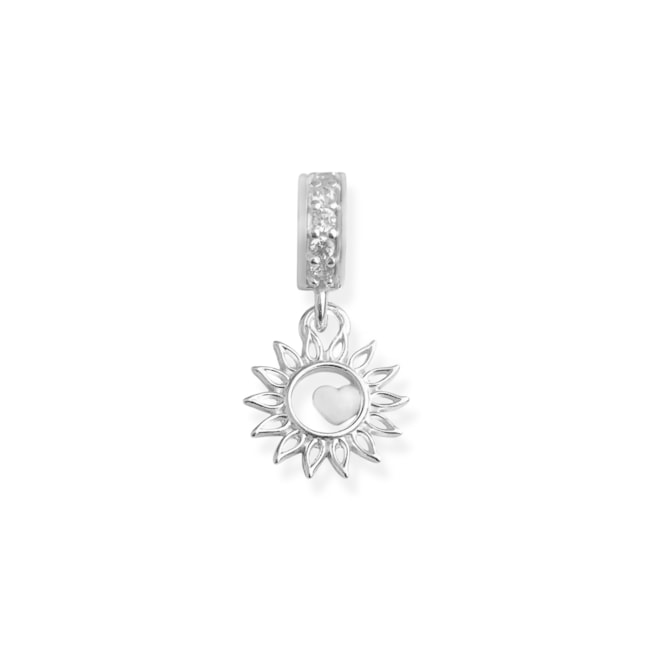 Berloque de Sol Vazado com Coração