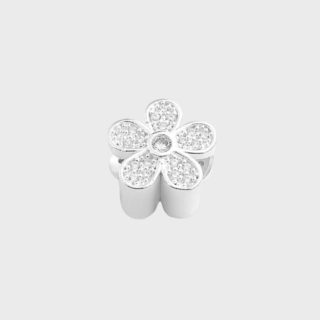 Berloque Separador de Flor Cravejado de Zircônias